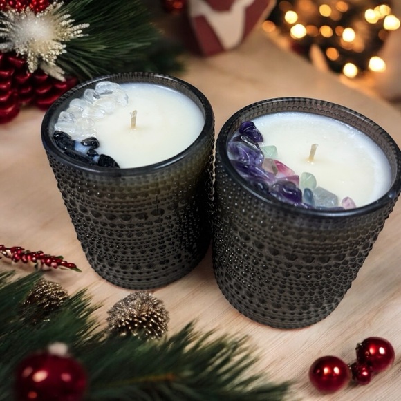 Multi Colored Gemstone Candle Set - Picture 3 of 4